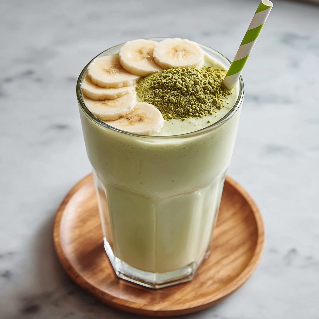 Banana Matcha Smoothie Recipe - Recipe Image