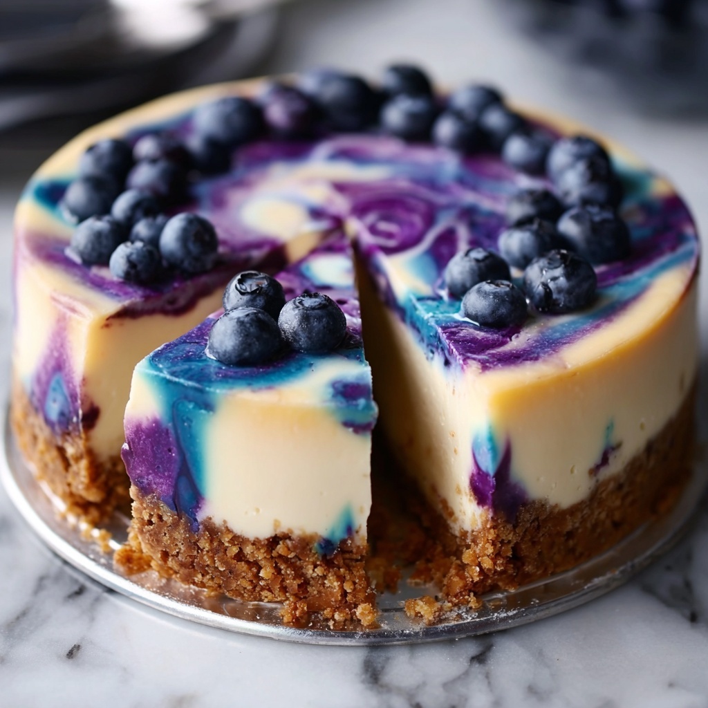 White Chocolate Blueberry Cheesecake Recipe - Recipe Image