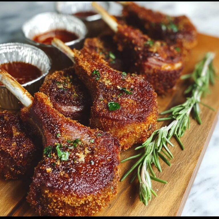 Garlic Parmesan Fried Lamb Chops Recipe