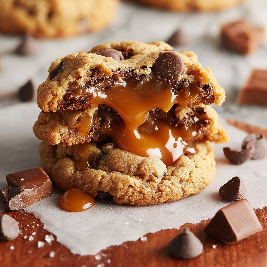 Caramel Chocolate Chip Cookies Recipe - Recipe Image