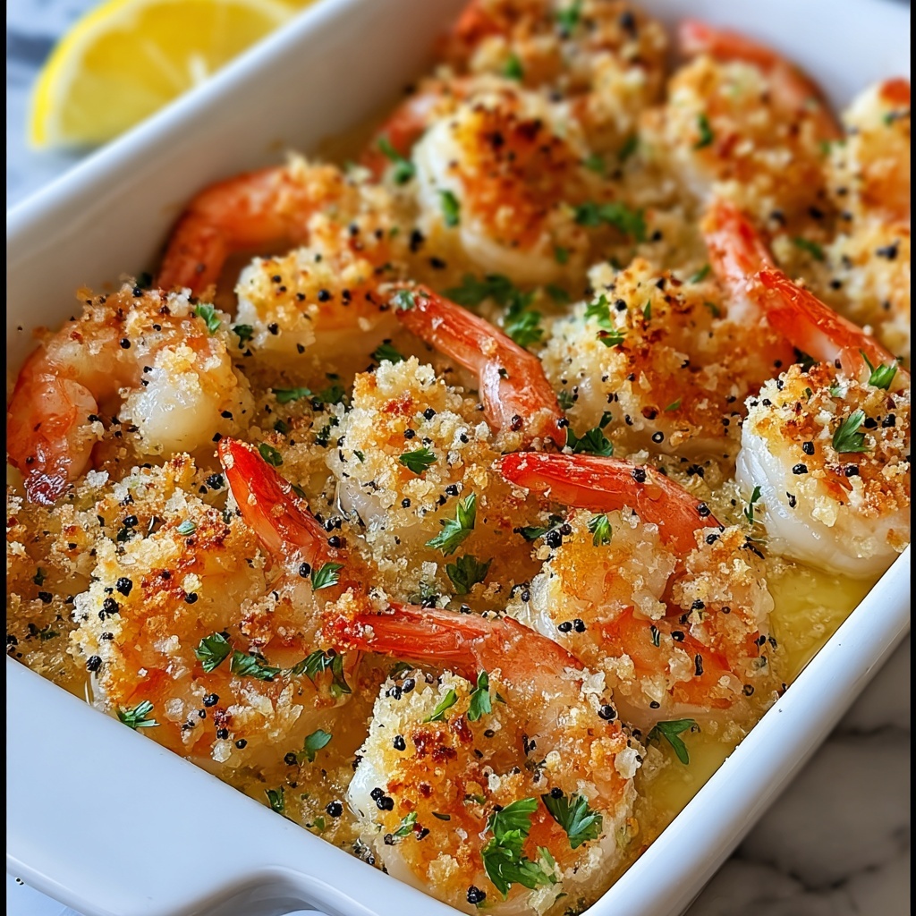 Garlic Parmesan Baked Shrimp Recipe - Recipe Image