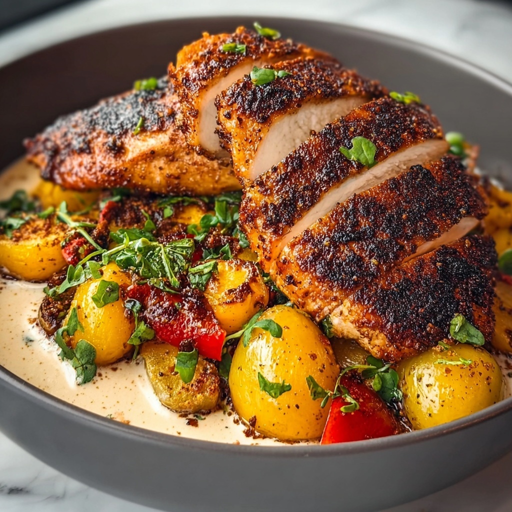 Honey Mustard Glazed Chicken with Roasted Vegetables Recipe - Recipe Image
