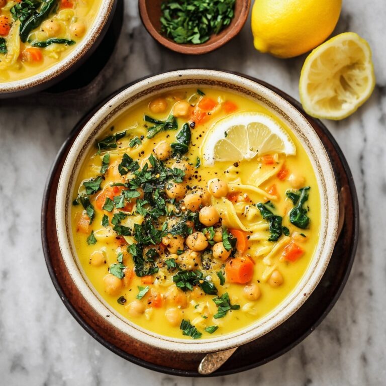 Golden Orzo Soup with Chickpeas Recipe