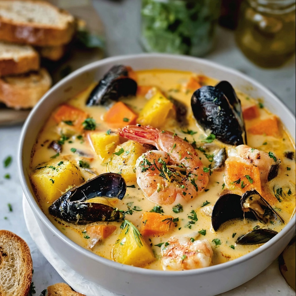 Creamy Seafood Chowder Recipe - Recipe Image