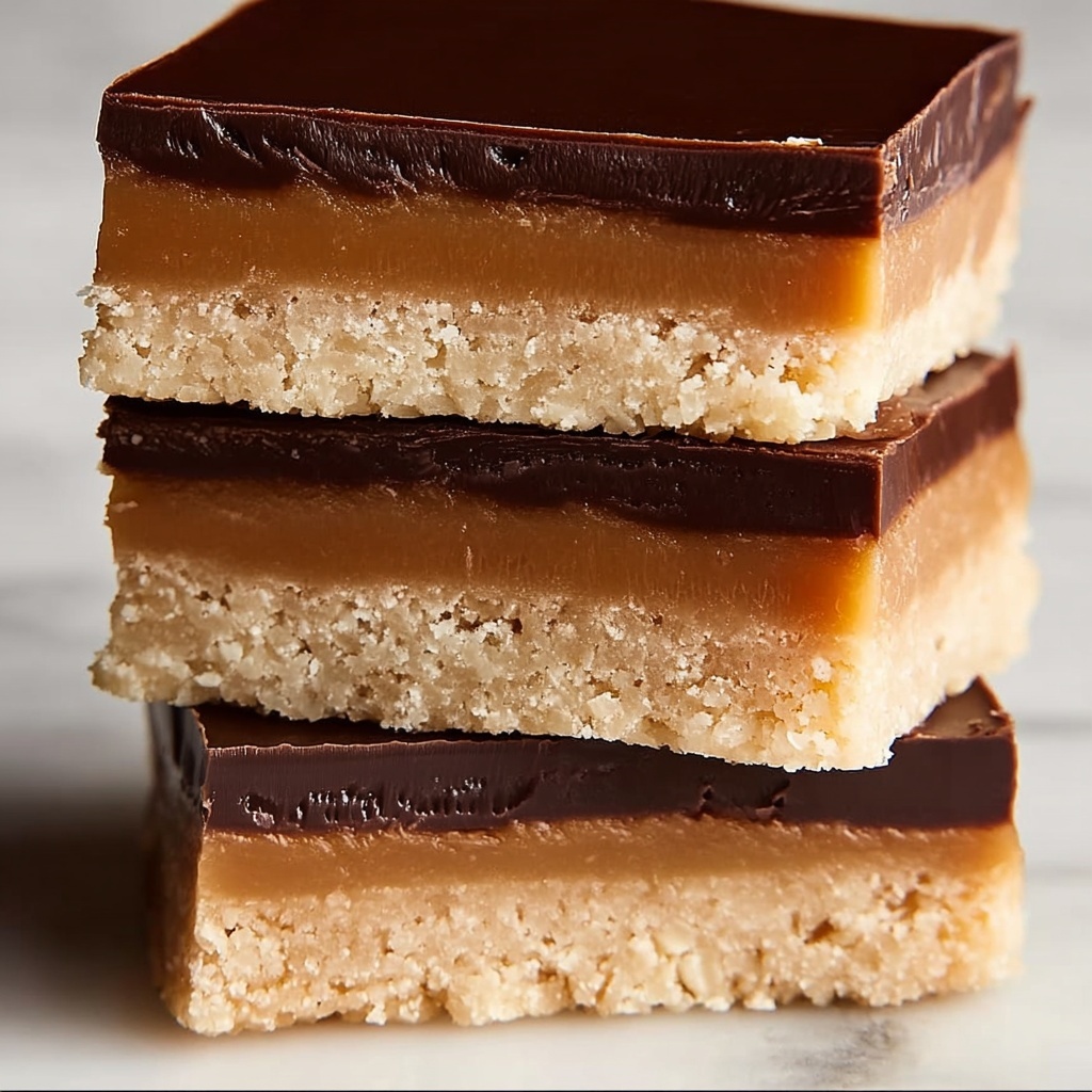 Healthy Peanut Butter Twix Bars Recipe - Recipe Image