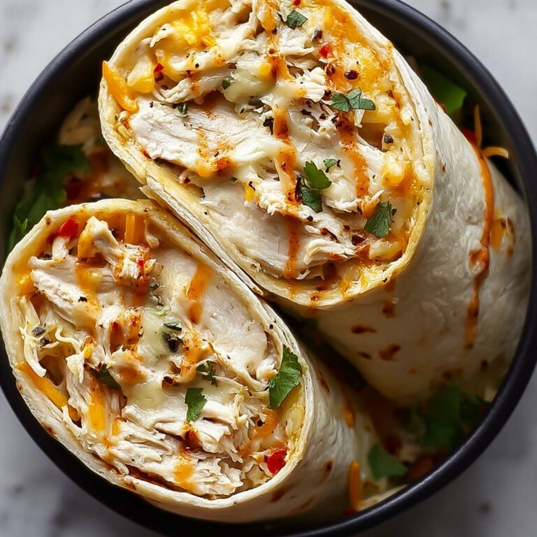 Cheesy Garlic Chicken Wraps Recipe