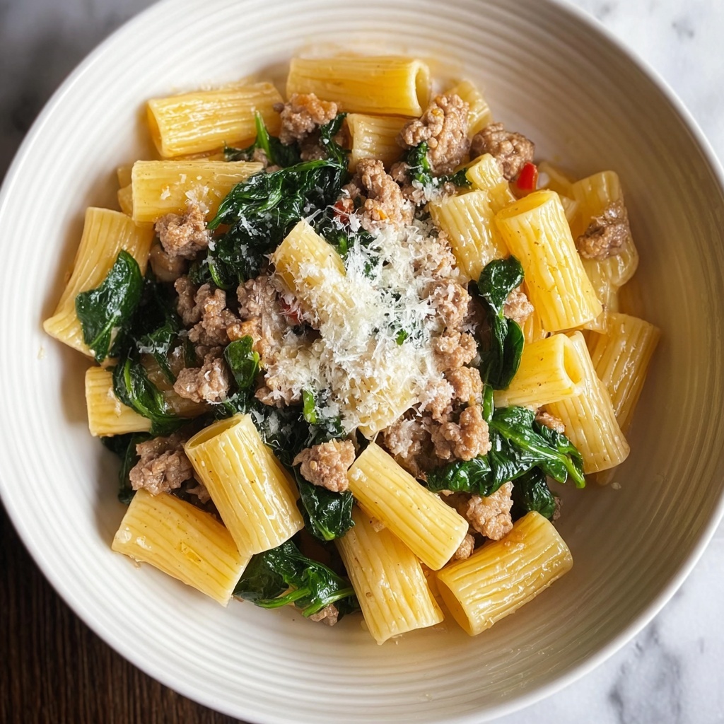 Spicy Paccheri with Sausage & Greens: Cozy Winter Delight Recipe - Recipe Image