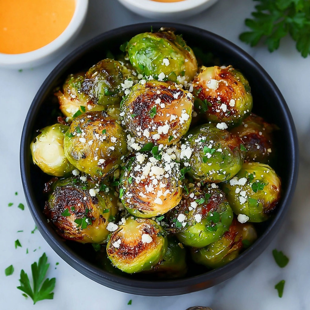 Parmesan Brussels Sprouts: Crispy Roasted Veggies with Garlic and Balsamic Recipe - Recipe Image