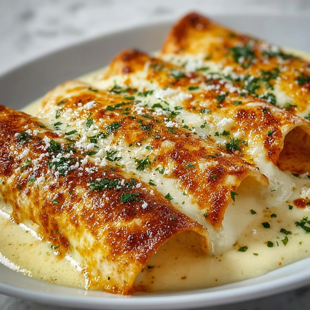 Chicken Enchiladas with Sour Cream White Sauce Recipe - Recipe Image