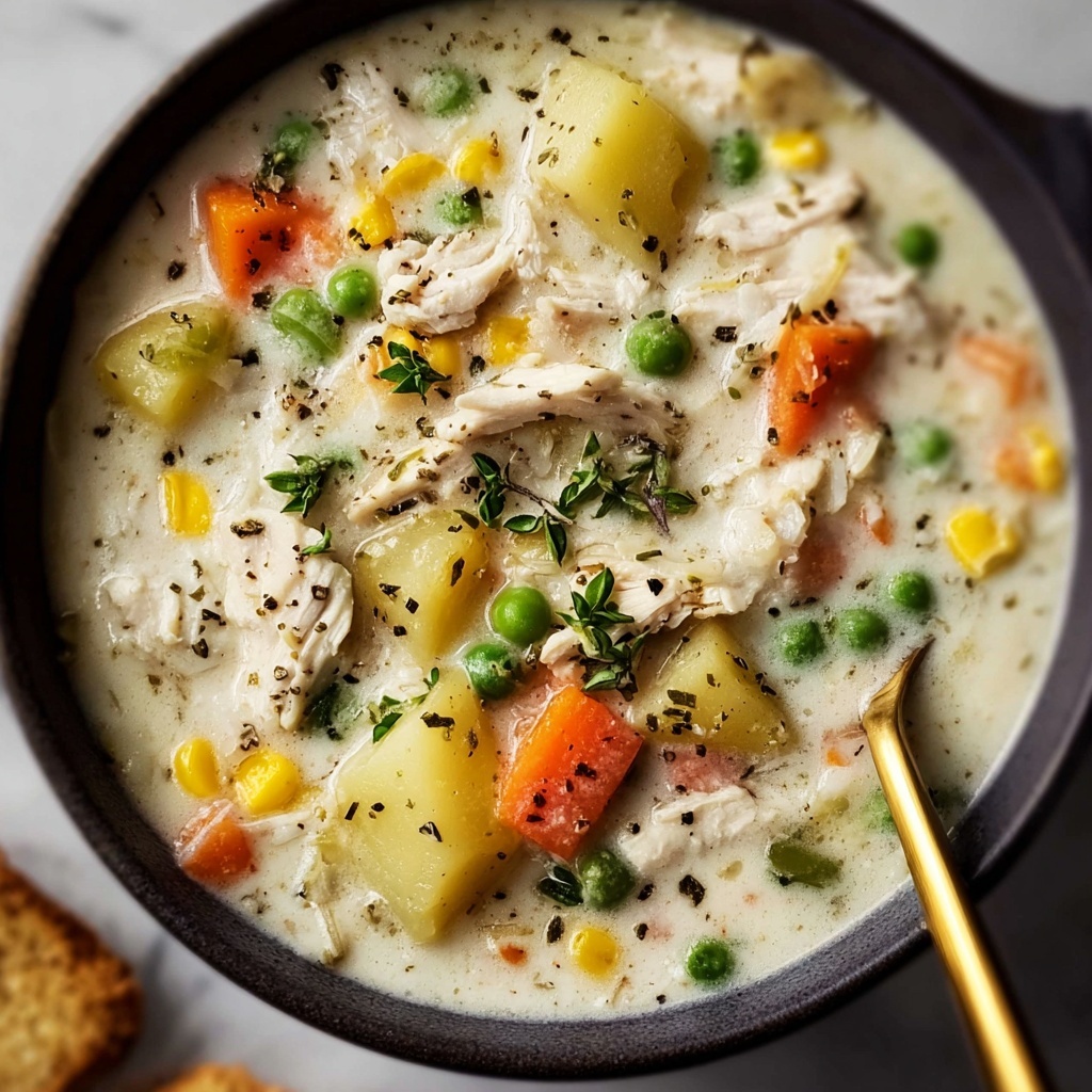Creamy Chicken Pot Pie Soup Recipe - Recipe Image