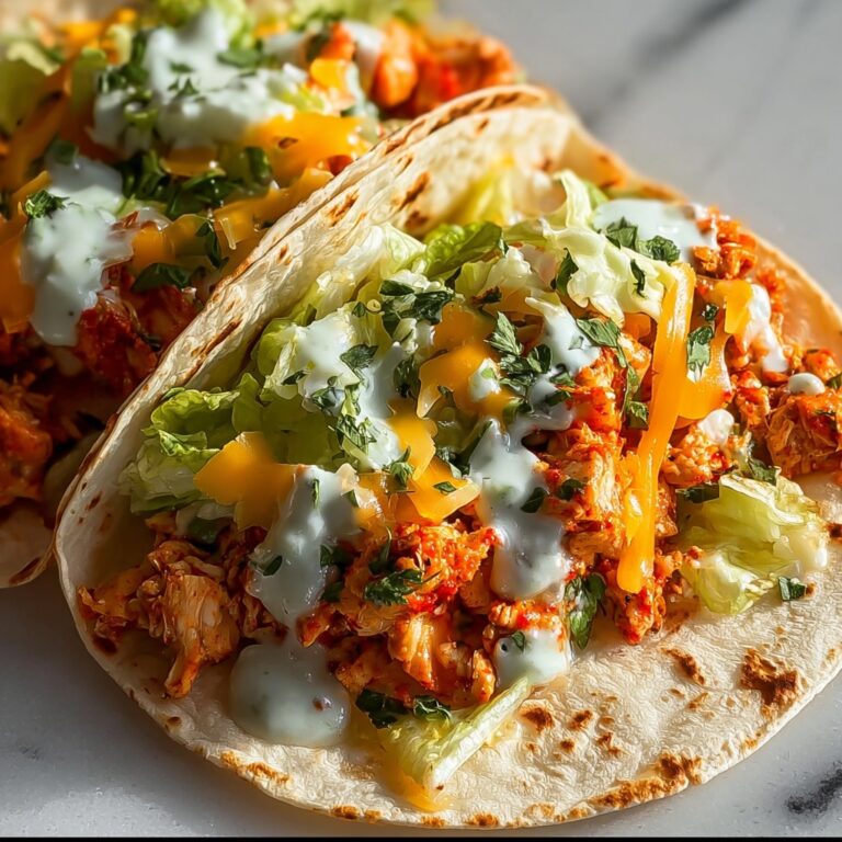 Buffalo Chicken Smash Burger Tacos Recipe