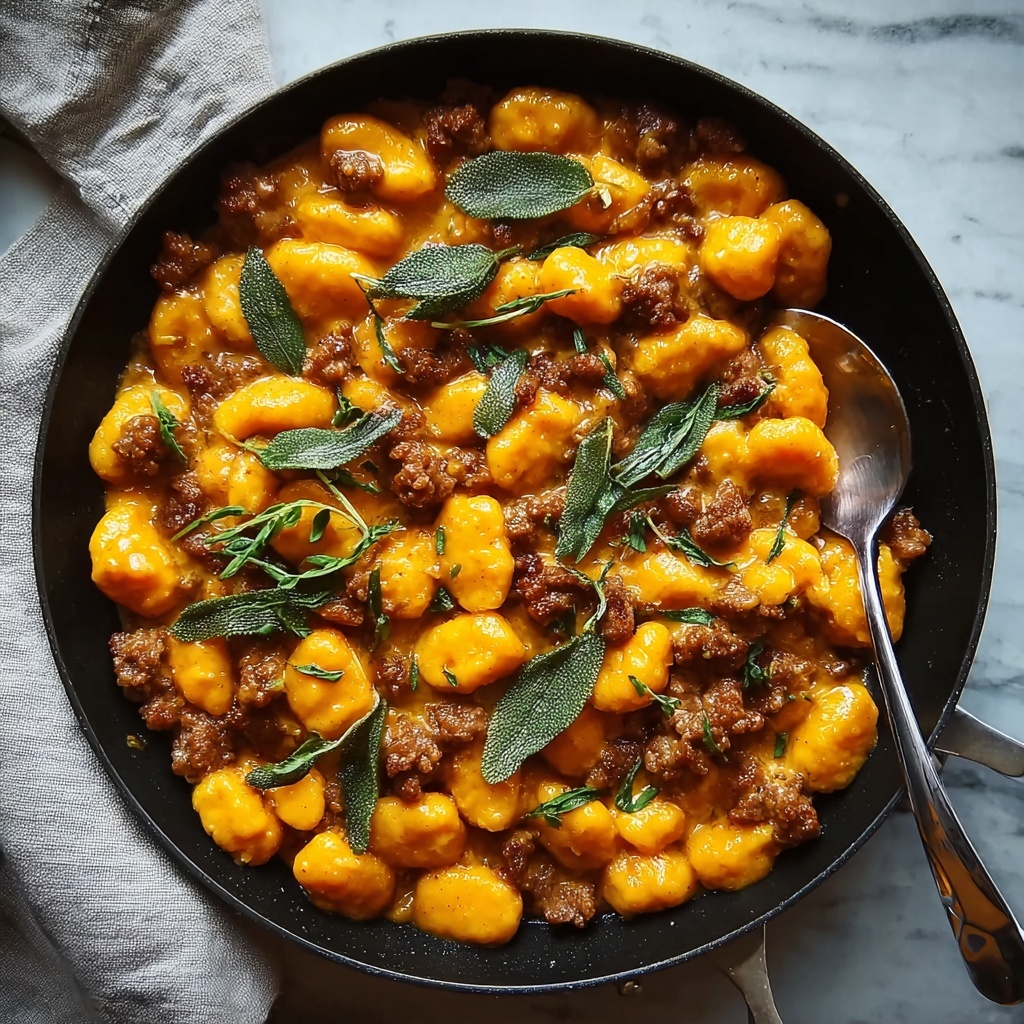 Creamy Butternut Squash Gnocchi with Sausage Recipe - Recipe Image