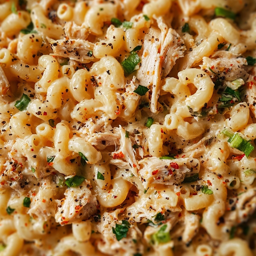 Healthy Macaroni with Chicken in a Creamy Parmesan Oregano Sauce Recipe - Recipe Image