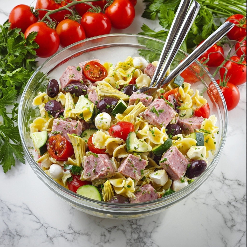 Italian Tortellini Pasta Salad Recipe - Recipe Image