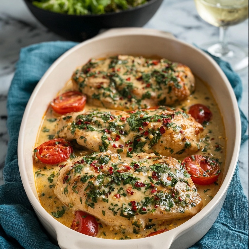 Baked Tuscan Chicken Breasts Recipe - Recipe Image