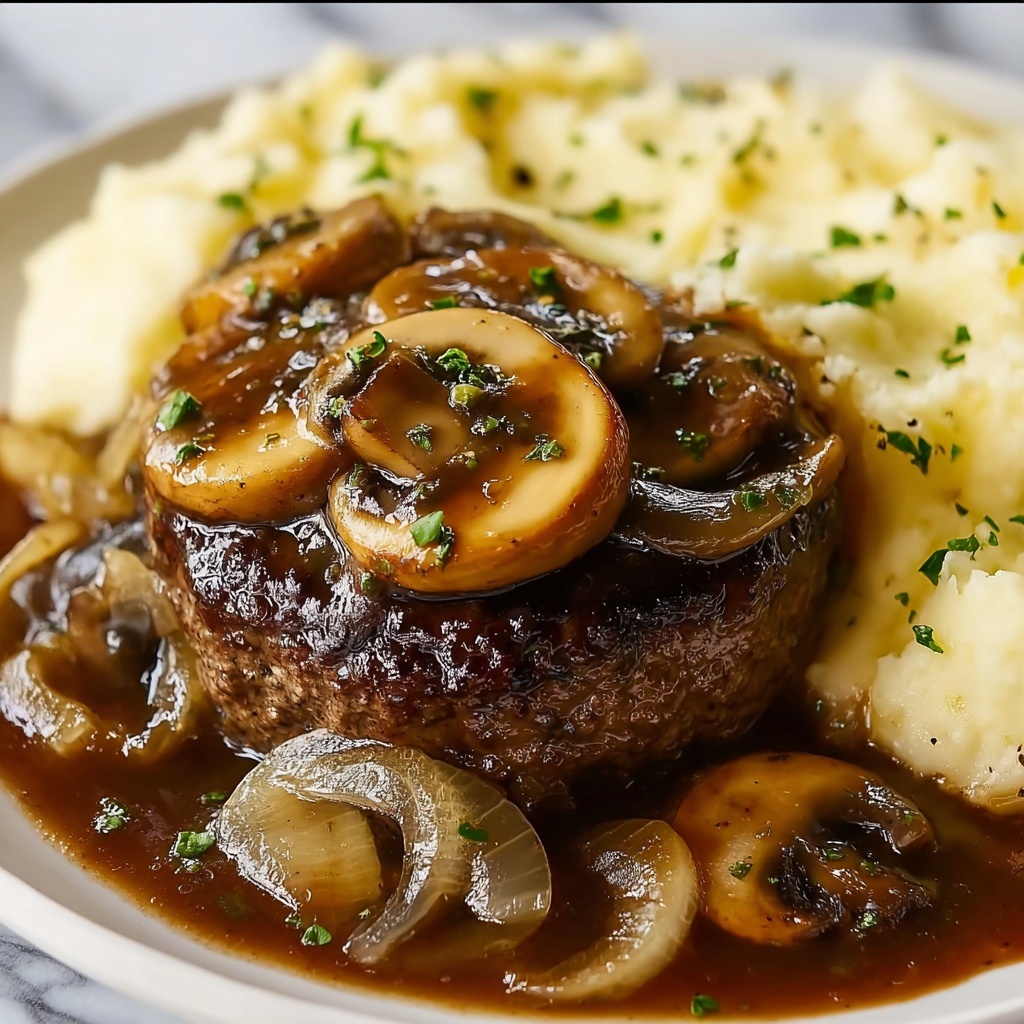 Bobby Flay–Inspired Salisbury Steak Recipe - Recipe Image