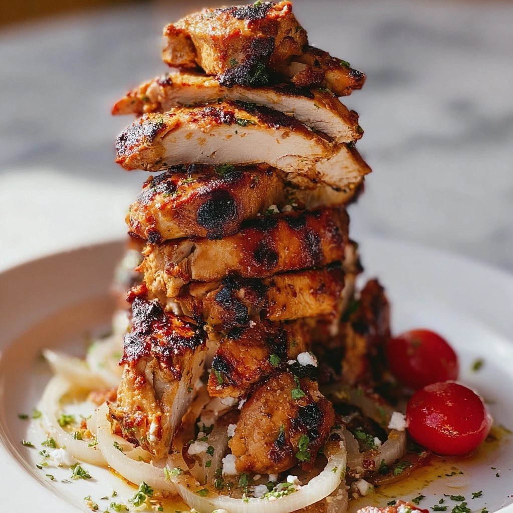 Chicken Shawarma Tower Baked in the Oven Recipe - Recipe Image