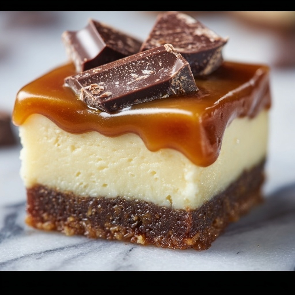 No Bake Chocolate Caramel Cheesecake Bites Recipe - Recipe Image