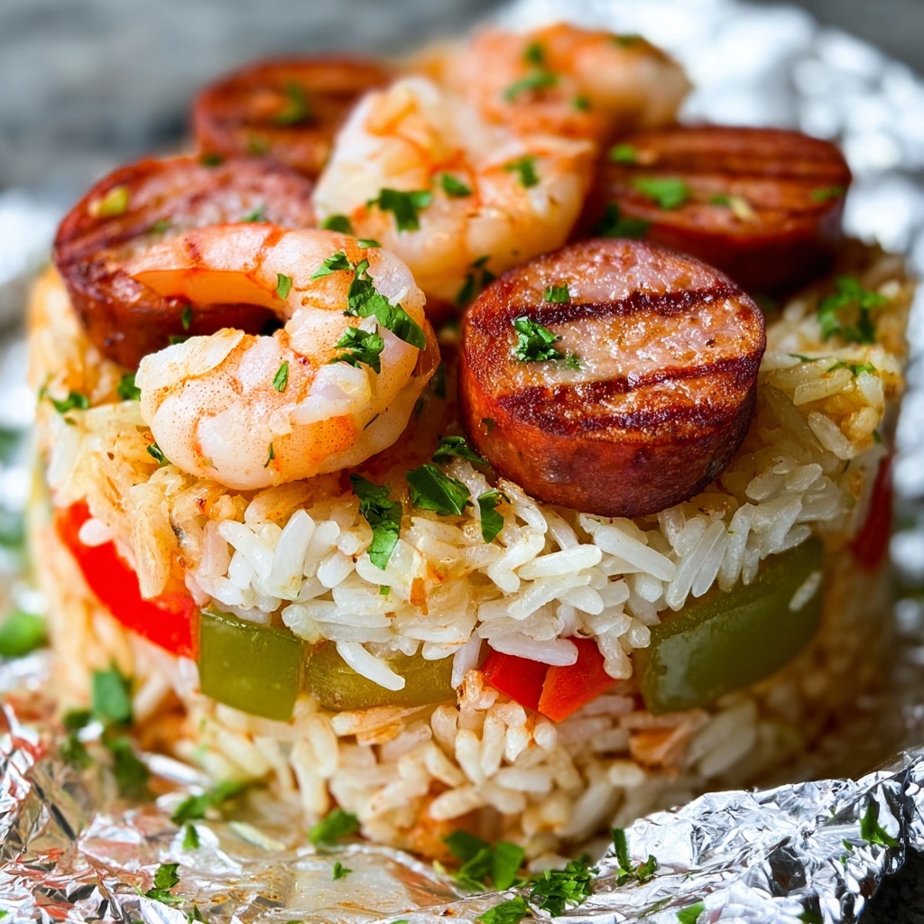 Jambalaya Foil Packets Recipe - Recipe Image