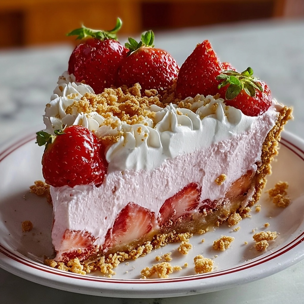 No-Bake Strawberry Crunch Cheesecake Recipe - Recipe Image
