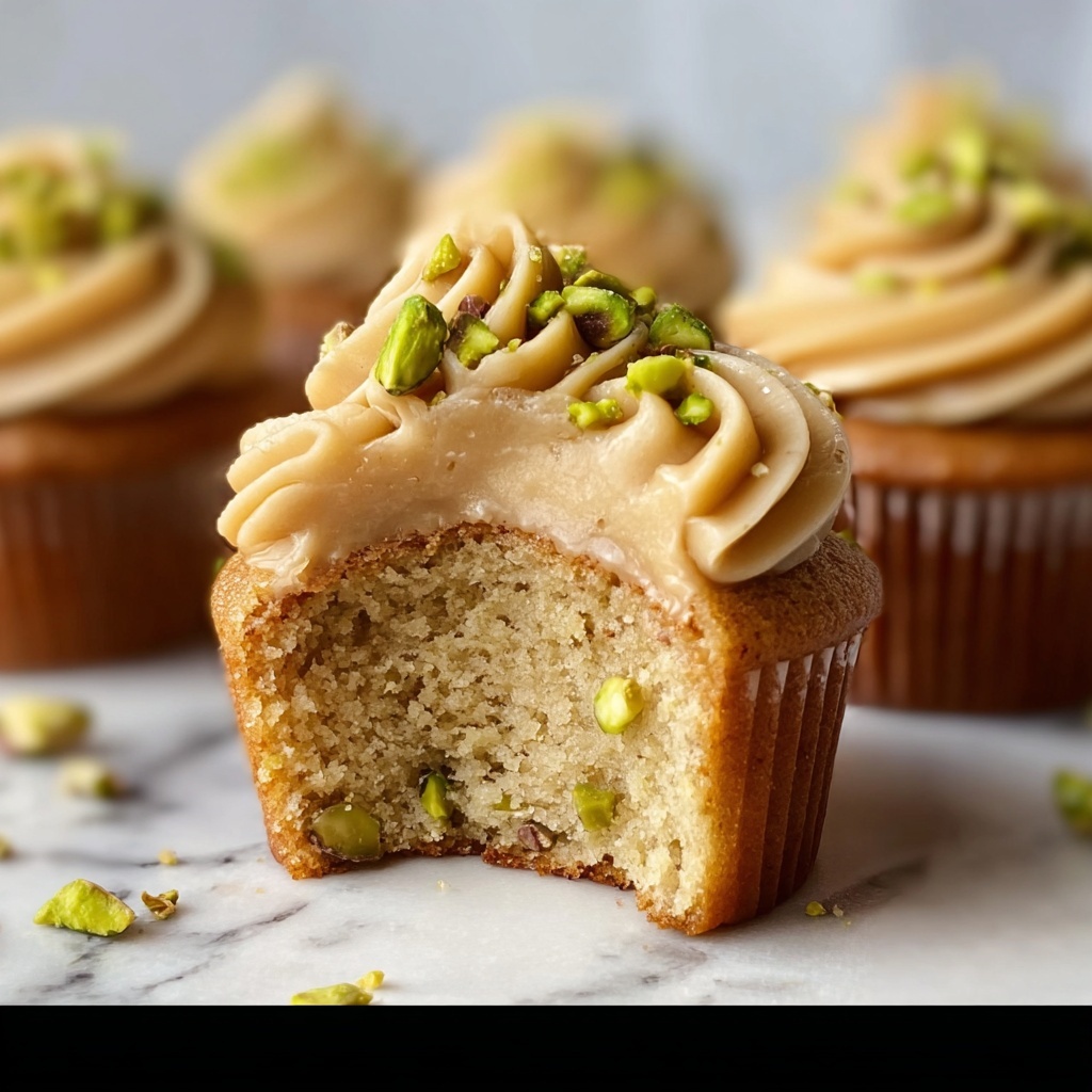 Caramel Pistachio Cupcakes Recipe - Recipe Image
