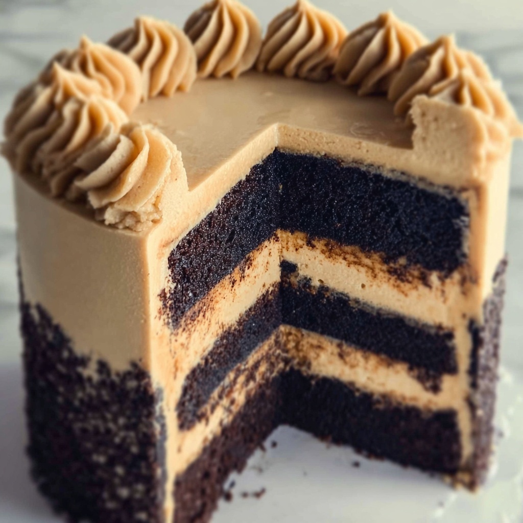 Chocolate Pumpkin Cheesecake Cake Recipe - Recipe Image