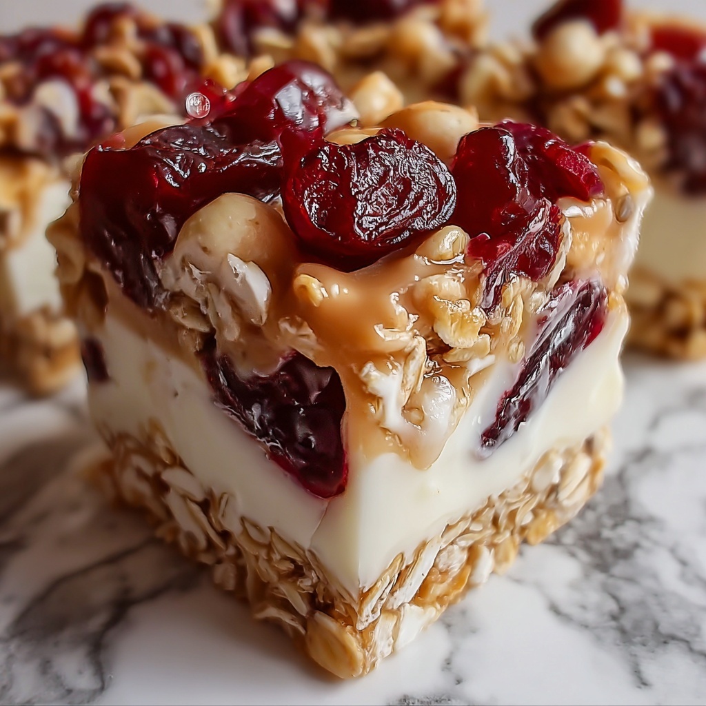 No-Bake White Chocolate Cranberry Oat Clusters Recipe - Recipe Image