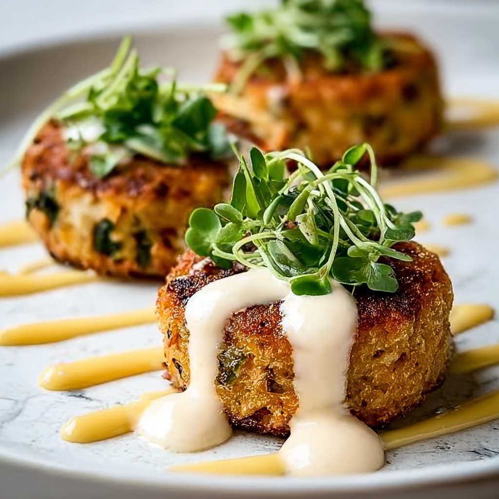 Saffron Risotto Cakes with Lemon Aioli Recipe - Recipe Image