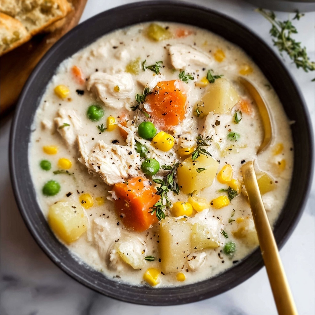 Creamy Chicken Pot Pie Soup Recipe - Recipe Image