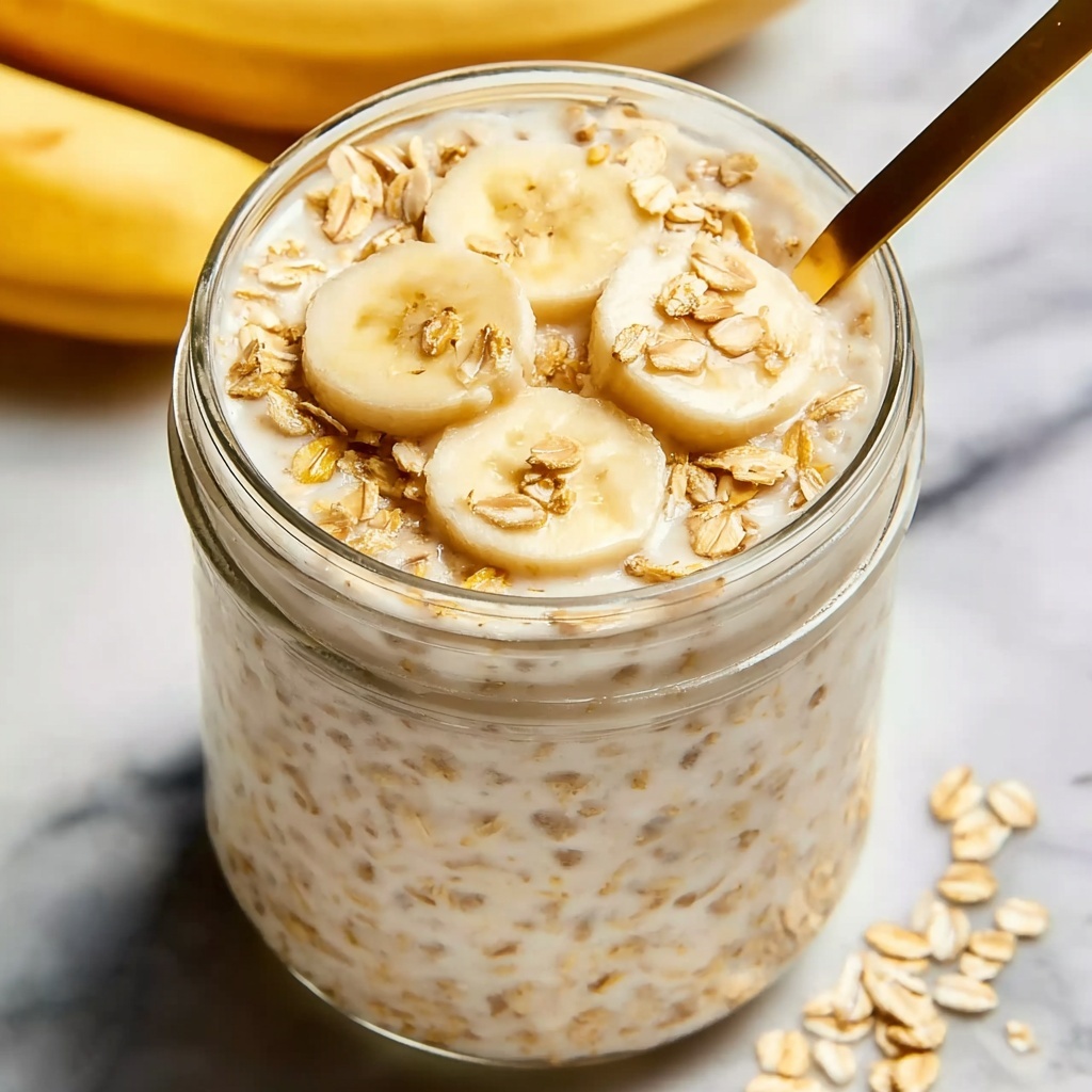 Banana Bread Overnight Oats Recipe - Recipe Image