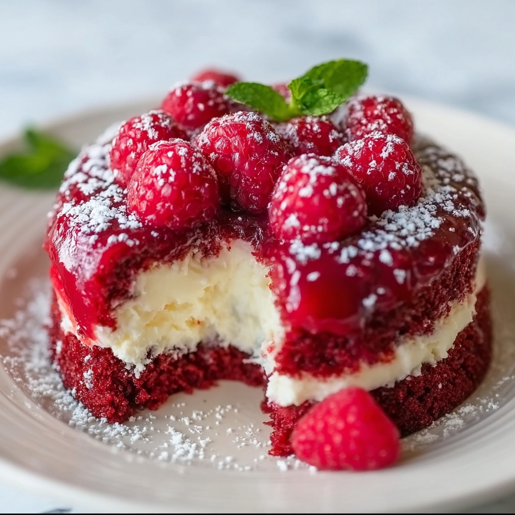 Raspberry Zinger Poke Cake Recipe - Recipe Image