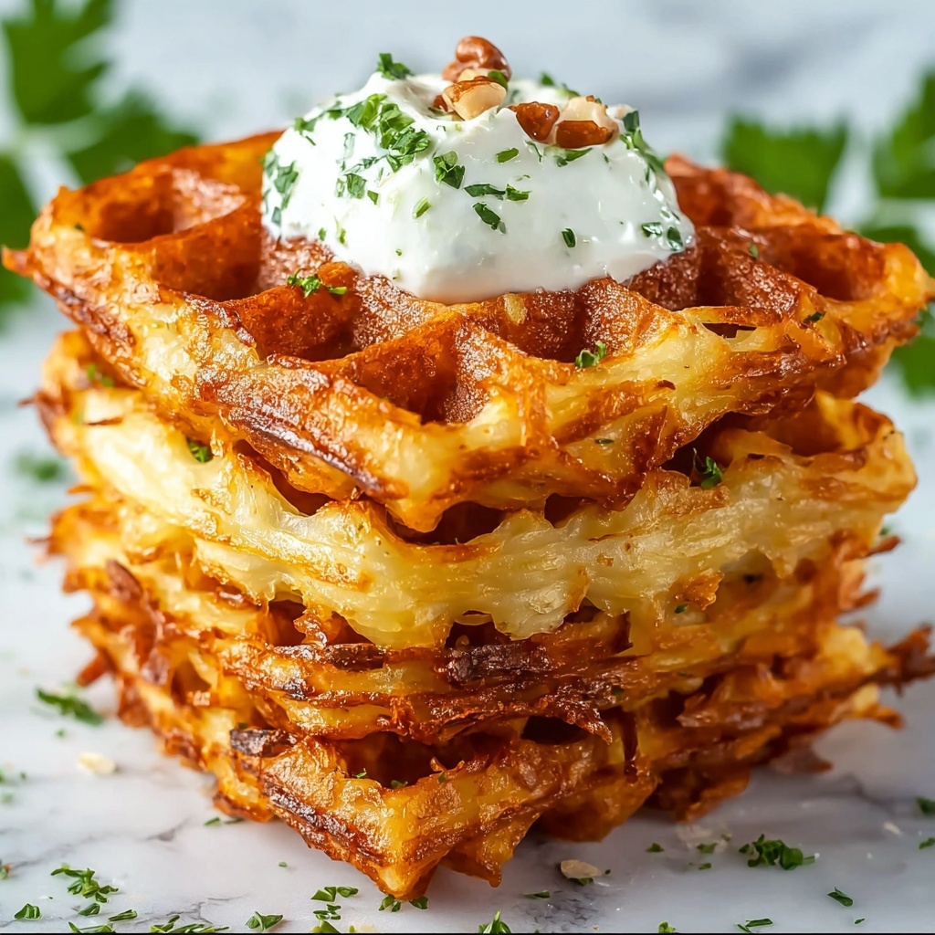 Healthy Cauliflower Hashbrown Chaffle Recipe - Recipe Image