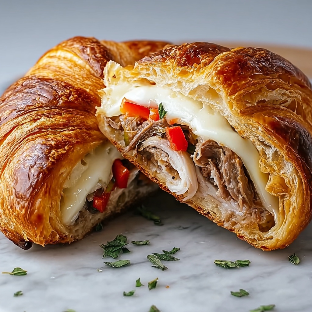 Philly Cheesesteak Crescent Ring Recipe - Recipe Image