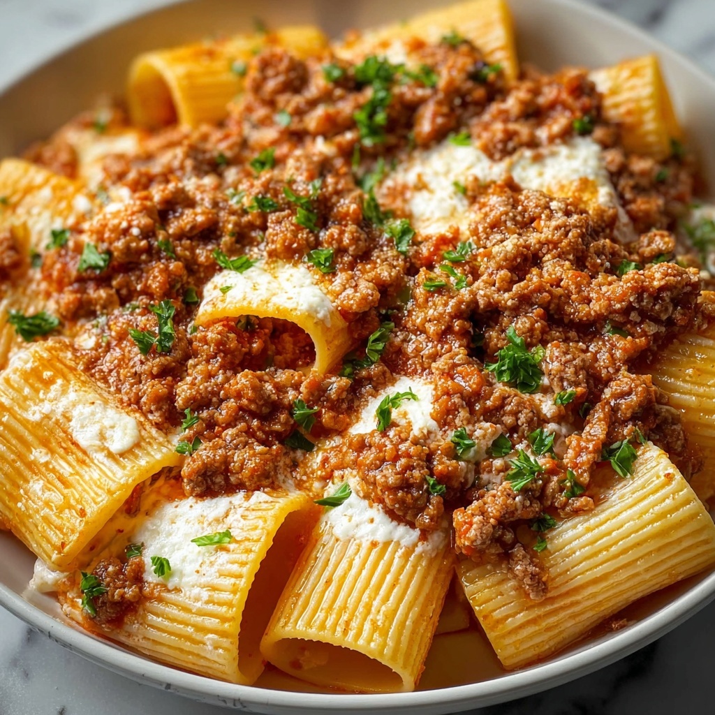 Creamy Ricotta Mince Stuffed Shell Pasta Recipe - Recipe Image