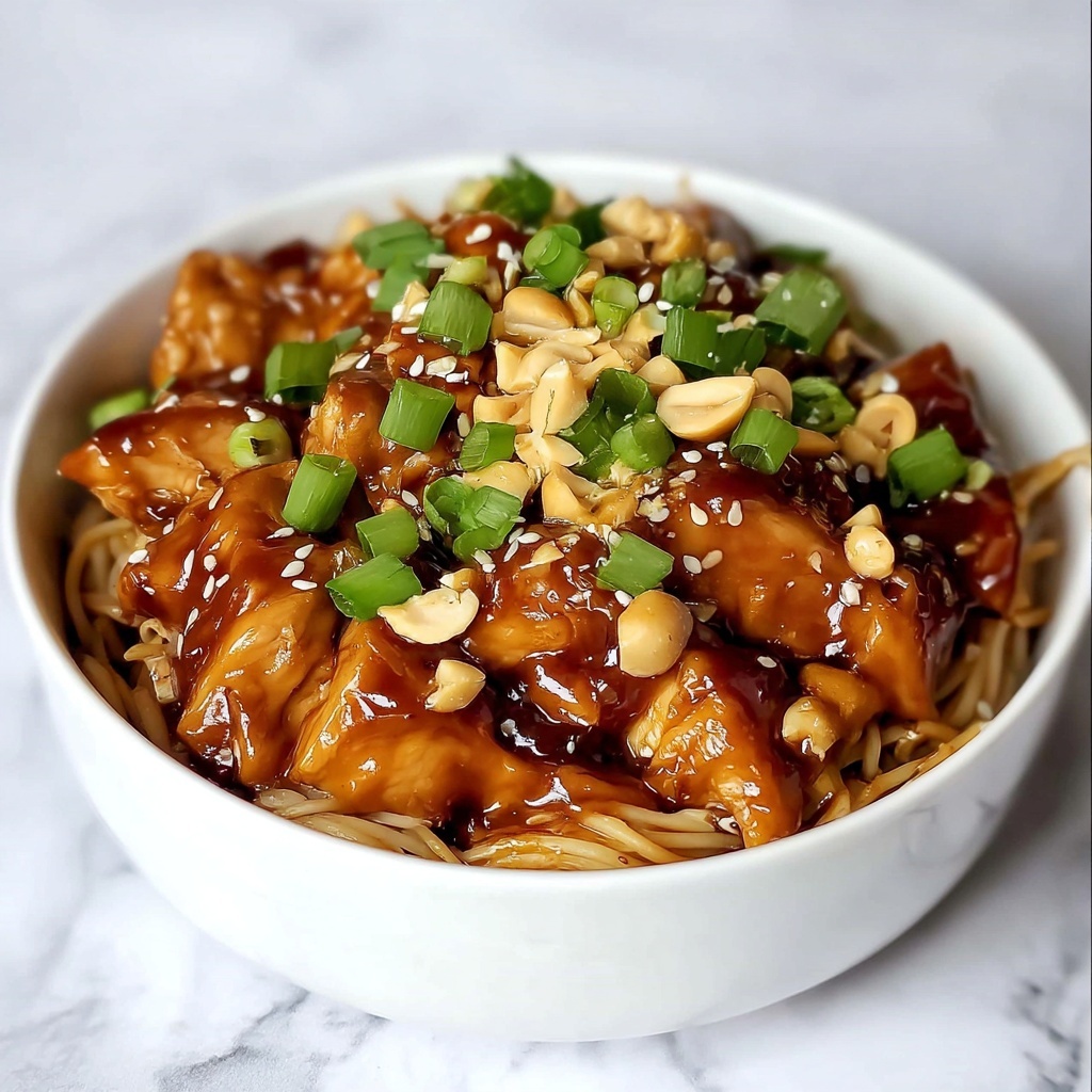 Spicy Kung Pao Chicken Noodles Recipe - Recipe Image