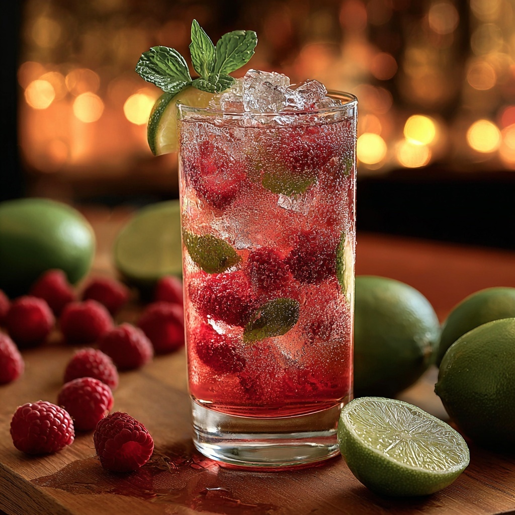 Raspberry Lime Fizz Drink Recipe - Recipe Image