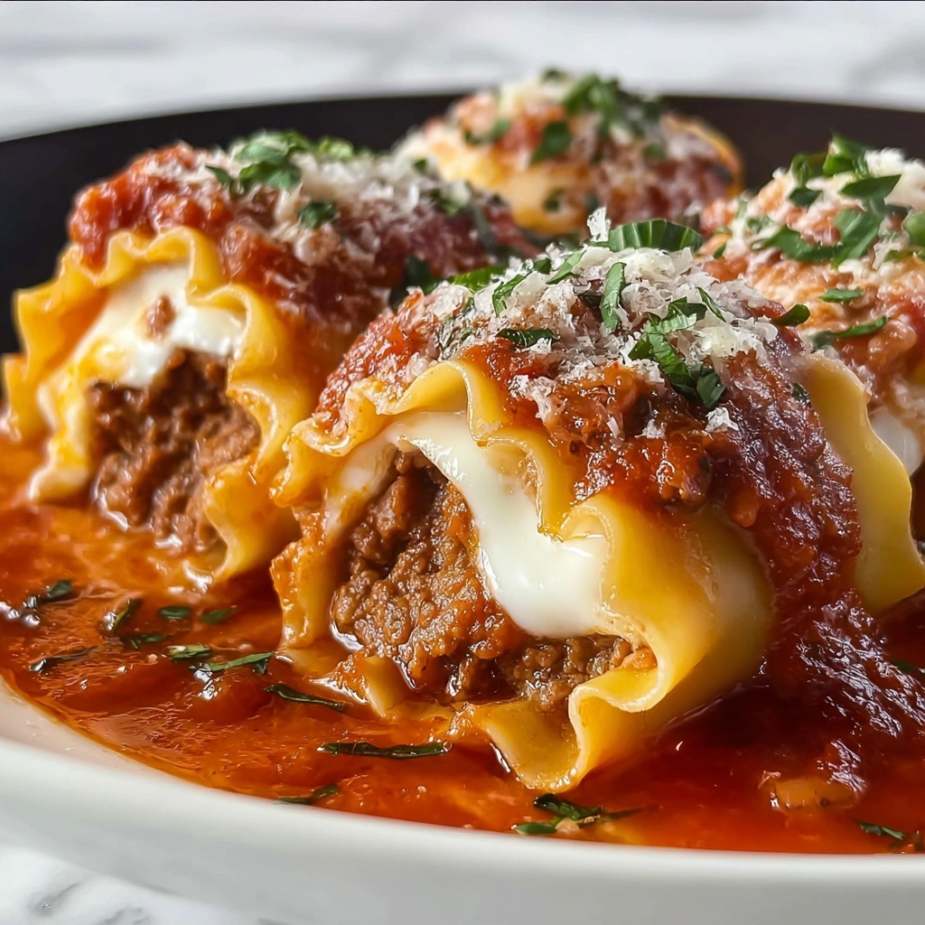 Italian Meatball Lasagna Roll-Ups Recipe - Recipe Image