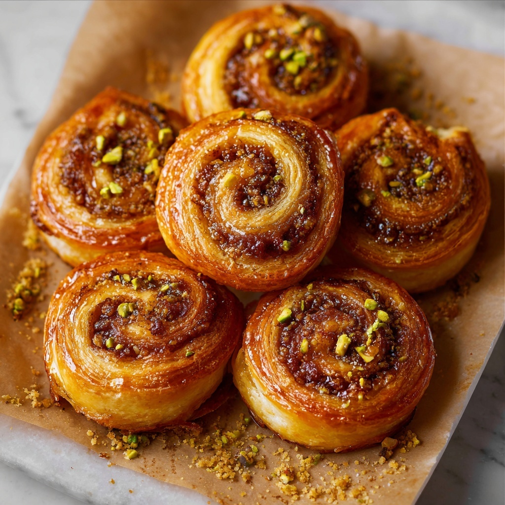 Pistachio Honey Baklava Rolls Recipe - Recipe Image