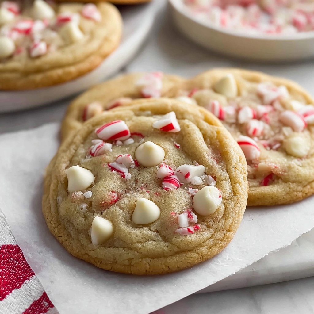 White Chocolate Candy Cane Cookies Recipe - Recipe Image