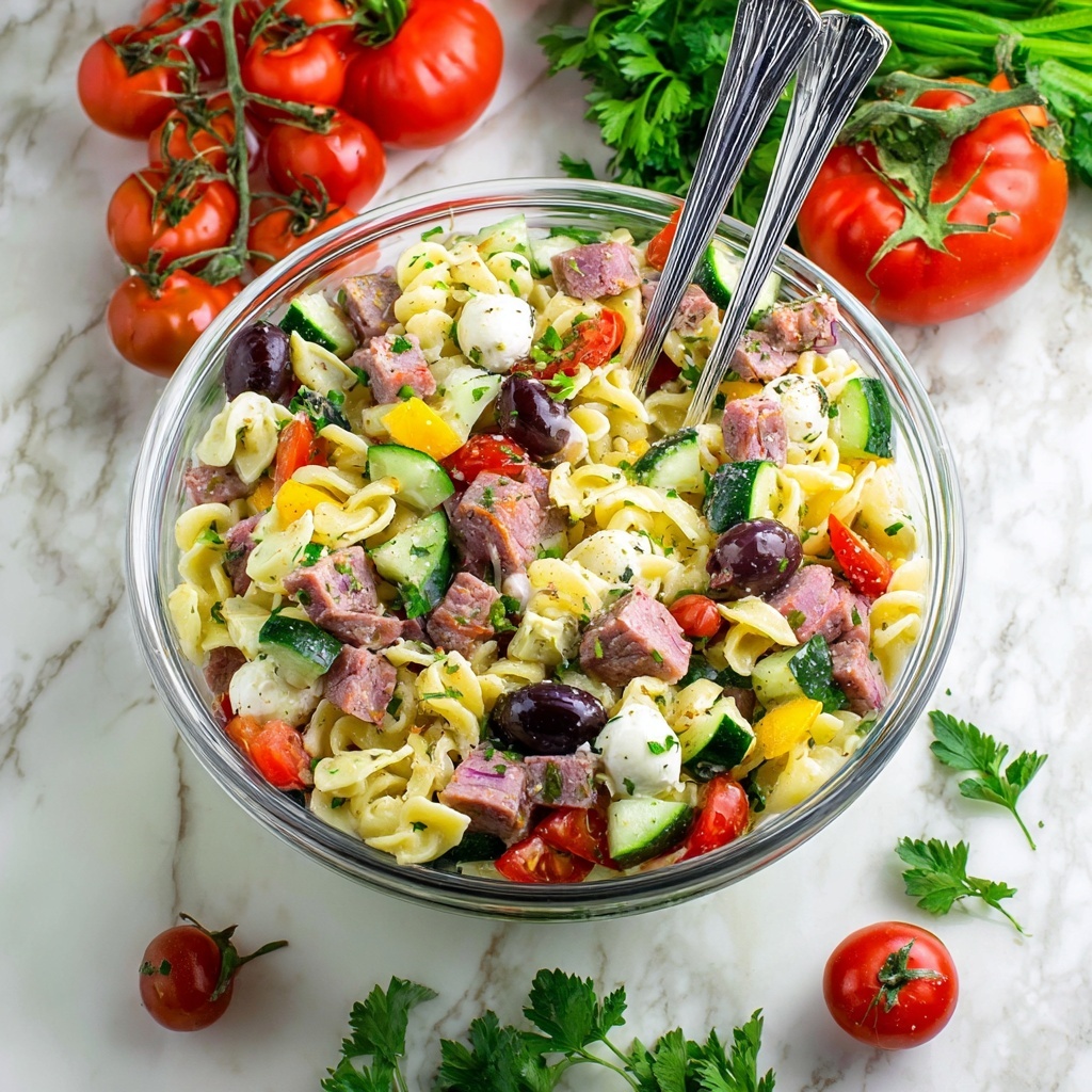Italian Tortellini Pasta Salad Recipe - Recipe Image