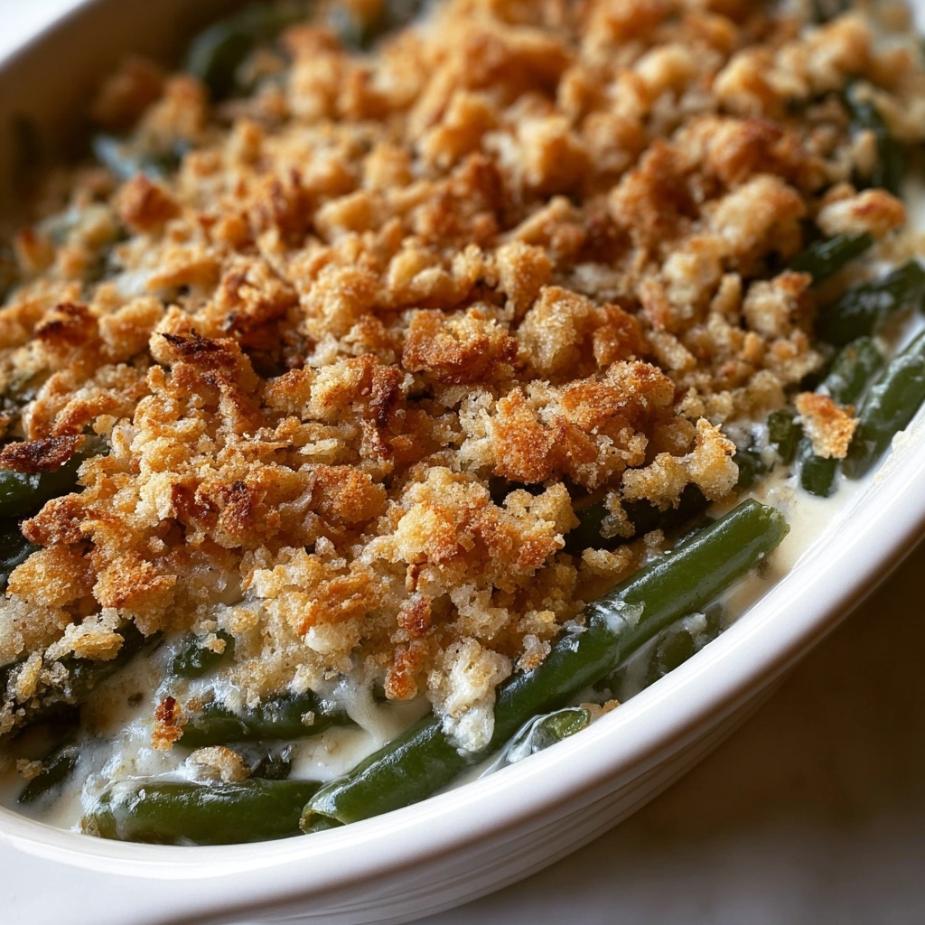 Easy Cream Cheese Green Bean Casserole Recipe - Recipe Image