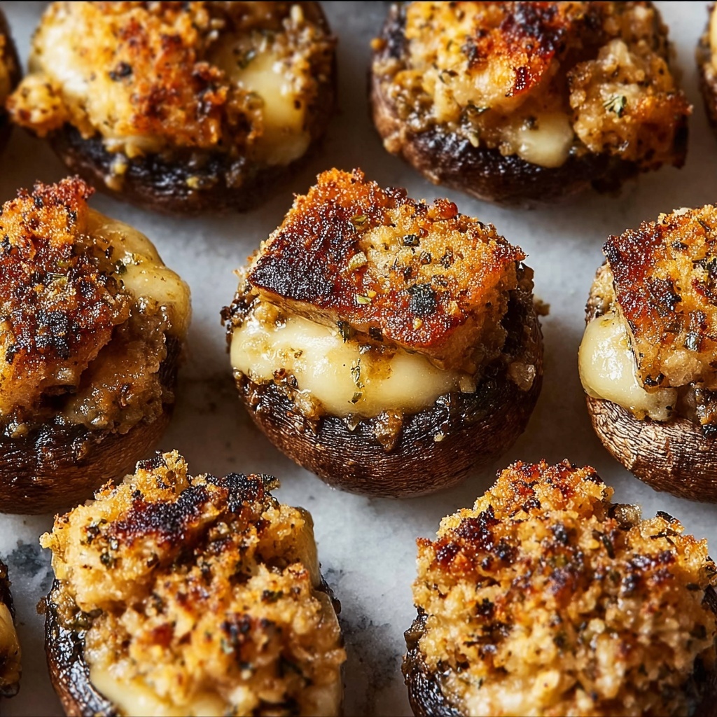 Caramelized Onion & Gruyère Stuffed Mushrooms Recipe - Recipe Image