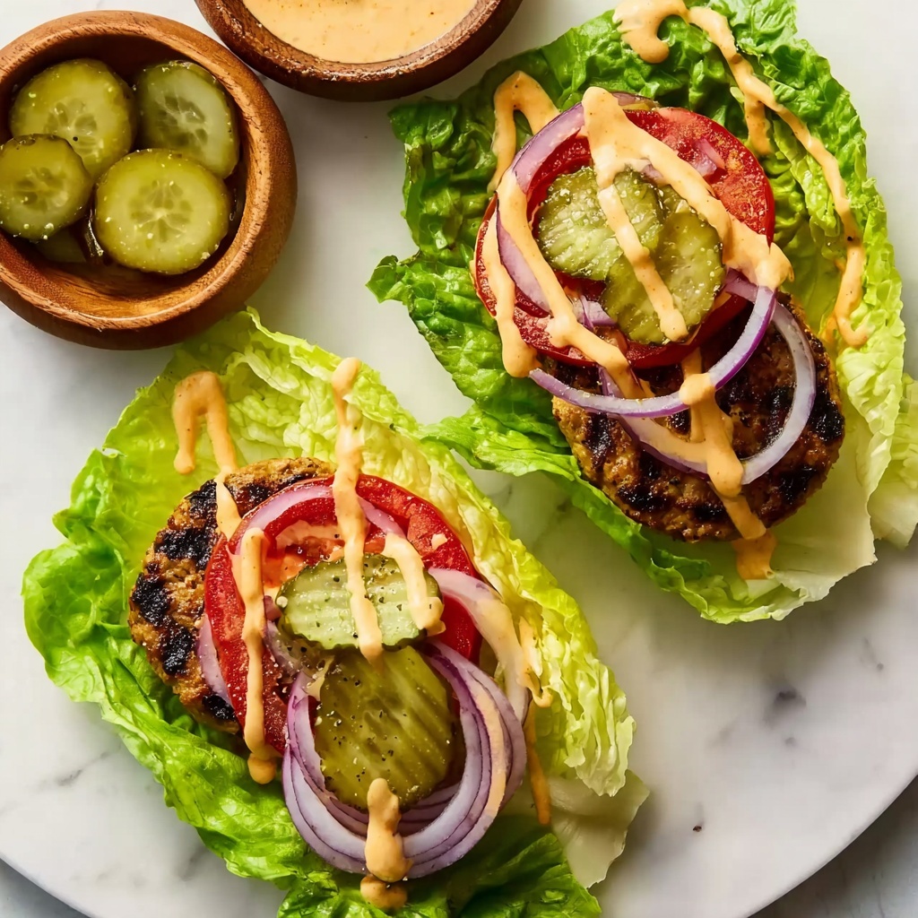 Low Carb Burger Lettuce Wraps Recipe - Recipe Image