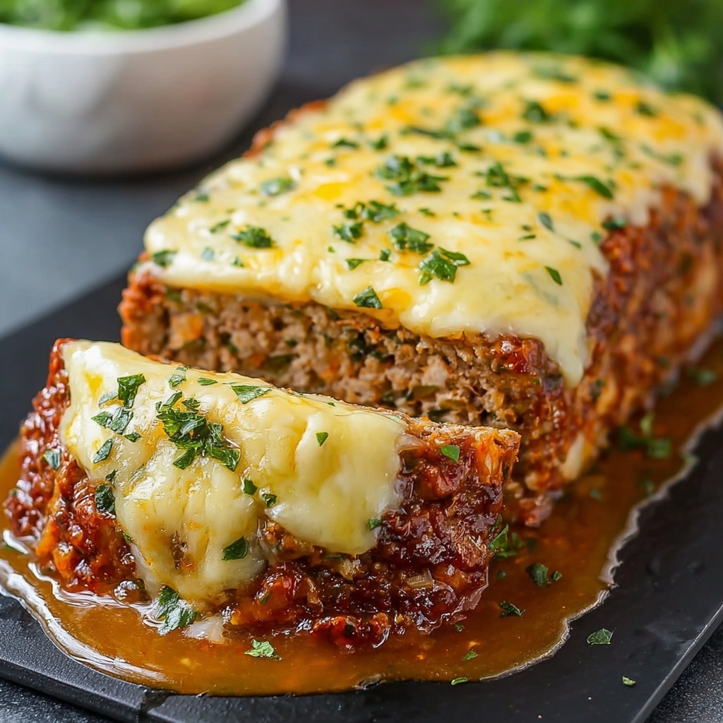 Melt-in-Your-Mouth Garlic Parmesan Chicken Meatloaf Recipe - Recipe Image