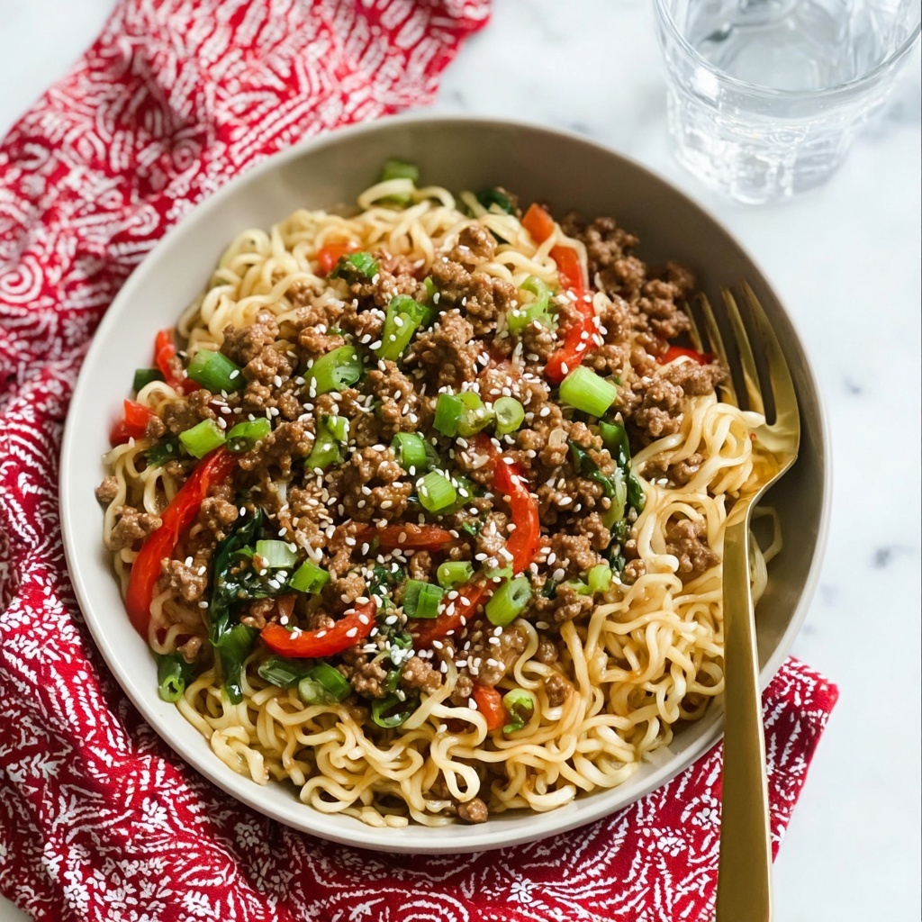 One-Pot Beef Ramen Noodles Recipe - Recipe Image
