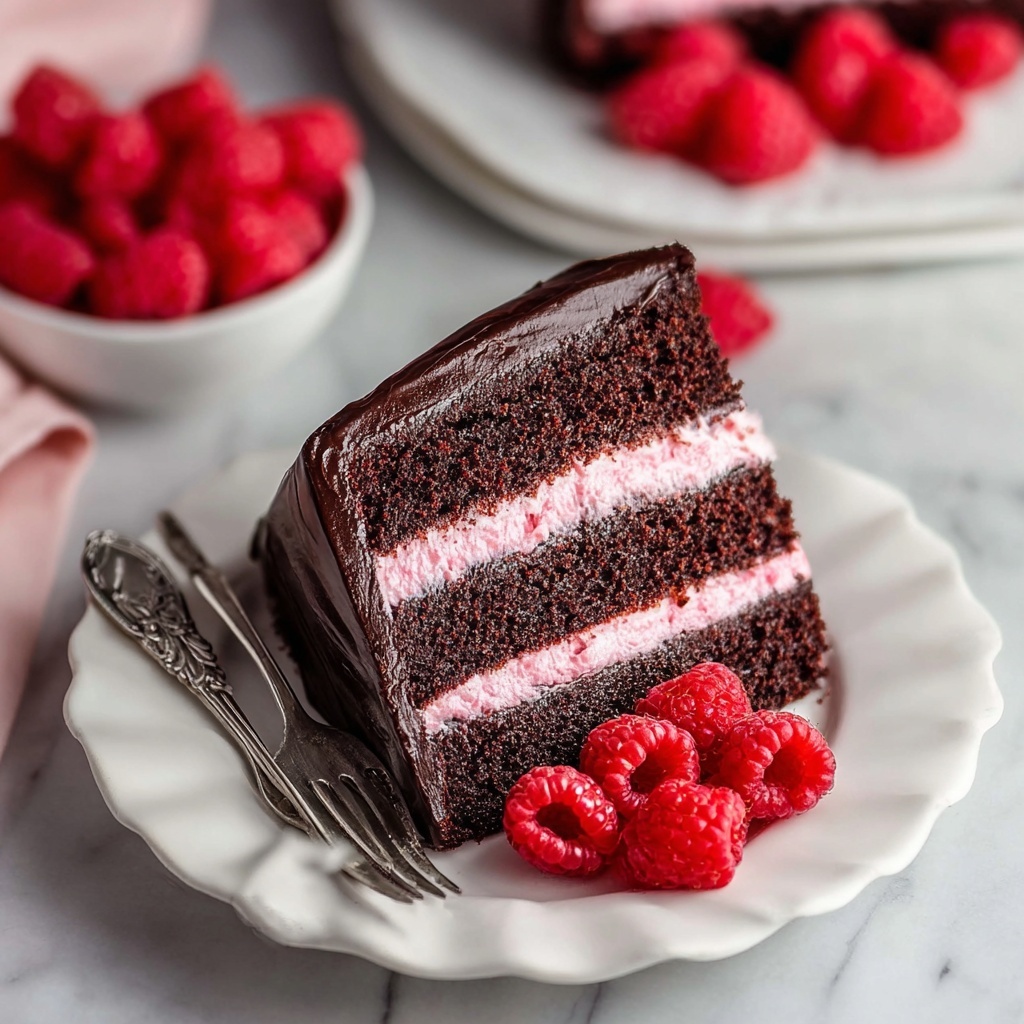 Chocolate Raspberry Cake with Ganache Recipe - Recipe Image