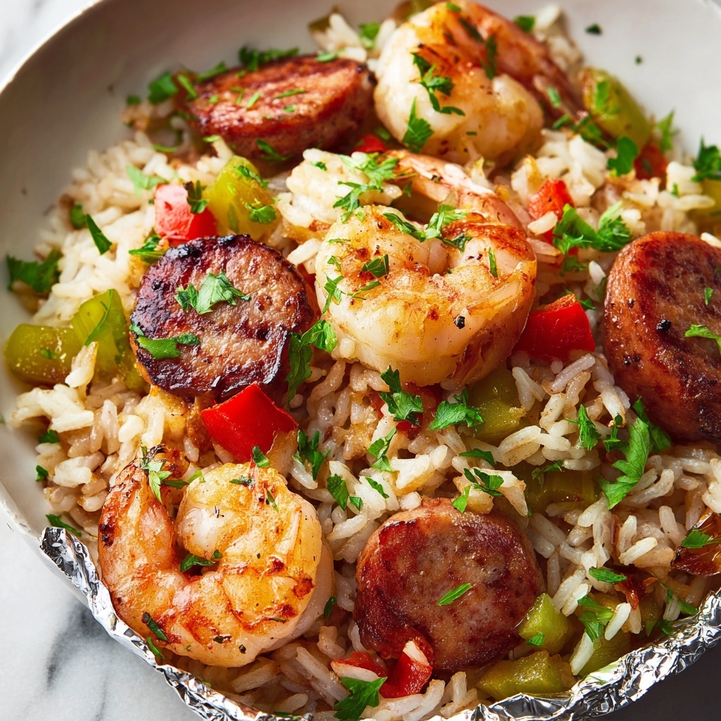 Jambalaya Foil Packets Recipe - Recipe Image