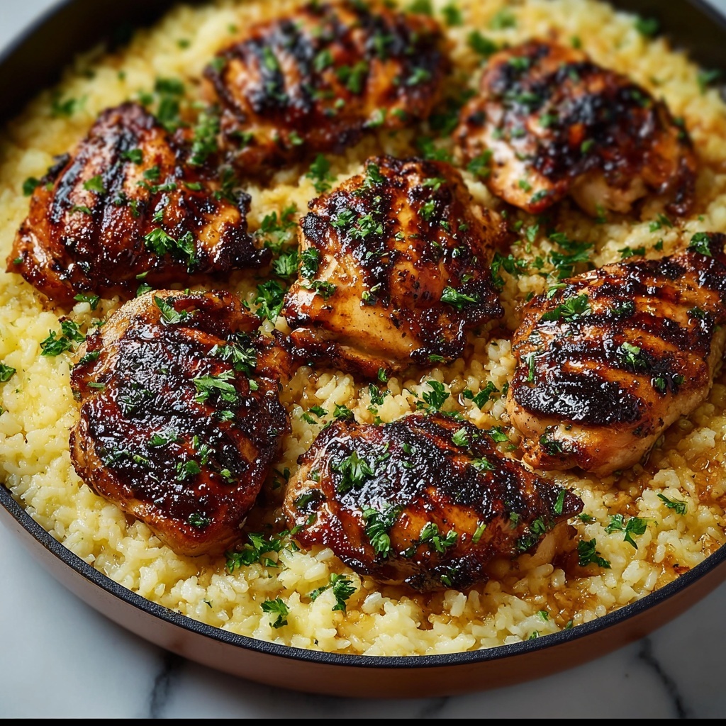 Garlic Butter Chicken with Parmesan Rice Recipe - Recipe Image