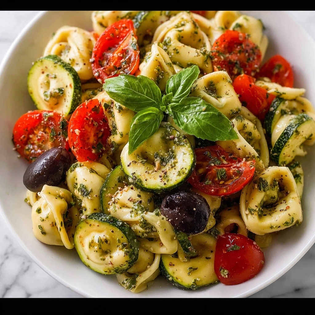Zesty Italian Tortellini & Veggie Pasta Salad Recipe - Recipe Image