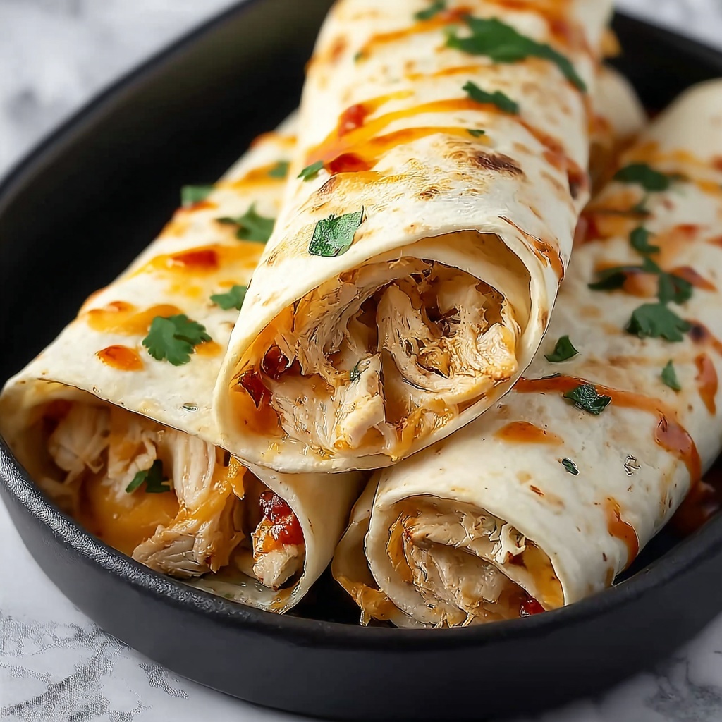 Cheesy Garlic Chicken Wraps Recipe - Recipe Image